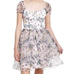 Disney Sleeping Beauty Princess Aurora Floral Tiered Tulle Pink Dress NWT